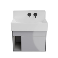 LO.M.65/GRAY Тумба LOGICA M подвесная 2 выдвижных ящика 65, серый KERAMA MARAZZI