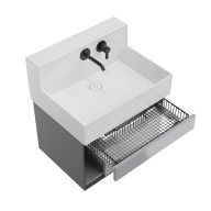 LO.M.65/GRAY Тумба LOGICA M подвесная 2 выдвижных ящика 65, серый KERAMA MARAZZI