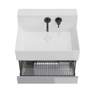 LO.M.65/GRAY Тумба LOGICA M подвесная 2 выдвижных ящика 65, серый KERAMA MARAZZI