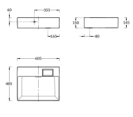 LO.wb.60.0 Раковина LOGICA мебельная без отверстий 60, белая глянцевая KERAMA MARAZZI
