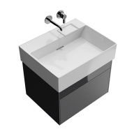 LOG.60.2/ST Тумба LOGICA подвесная 2 ящика 60 см, стальной серый KERAMA MARAZZI