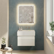 LOG.70.2/WHT Тумба LOGICA подвесная 2 ящика 70 см, белоснежный KERAMA MARAZZI