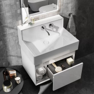Тумба LOGICA M подвесная 2 выдвижных ящика 65, белоснежный KERAMA MARAZZI
