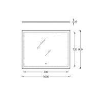 Mi.P.100 Зеркало Mi Plus универсальное 100 см KERAMA MARAZZI