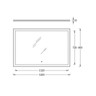 Mi.P.120 Зеркало Mi Plus универсальное 120 см KERAMA MARAZZI