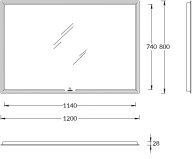 MIO.mi.120/WHT Зеркало Mio/Мио прямоугольное с диммером 120, белое KERAMA MARAZZI MIO.mi.120/WHT Зеркало Mio/Мио прямоугольное с диммером 120, белое KERAMA MARAZZI
