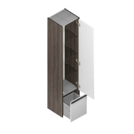 MO.165/AR Пенал MODULA подвесной 170 с дверцей и ящиком, арабика KERAMA MARAZZI
