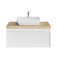 MOD.100.1+1/WHT Тумба MODULA подвесная 100 с ящиком 1+1, белая глянцевая KERAMA MARAZZI