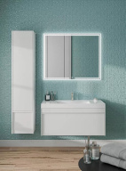 MOD.100.1+1/WHT Тумба MODULA подвесная 100 с ящиком 1+1, белая глянцевая KERAMA MARAZZI