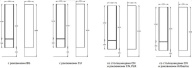 MOD.165/WHT Пенал MODULA подвесной 165 с дверцей и ящиком, белый глянцевый KERAMA MARAZZI