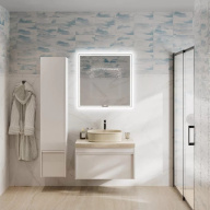 MOD.165/WHT Пенал MODULA подвесной 165 с дверцей и ящиком, белый глянцевый KERAMA MARAZZI
