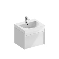 MOD.60.1+1/WHT Тумба MODULA подвесная 60 с ящиком 1+1, белая глянцевая KERAMA MARAZZI