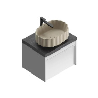MOD.60.1+1/WHT Тумба MODULA подвесная 60 с ящиком 1+1, белая глянцевая KERAMA MARAZZI