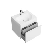MOD.60.1+1/WHT Тумба MODULA подвесная 60 с ящиком 1+1, белая глянцевая KERAMA MARAZZI