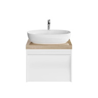 MOD.60.1+1/WHT Тумба MODULA подвесная 60 с ящиком 1+1, белая глянцевая KERAMA MARAZZI