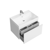 MOD.70.1+1/WHT Тумба MODULA подвесная 70 с ящиком 1+1, белая глянцевая KERAMA MARAZZI