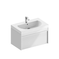 MOD.80.1+1/WHT Тумба MODULA подвесная 80 с ящиком 1+1, белая глянцевая KERAMA MARAZZI