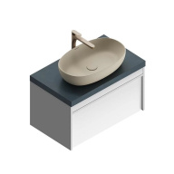 MOD.80.1+1/WHT Тумба MODULA подвесная 80 с ящиком 1+1, белая глянцевая KERAMA MARAZZI