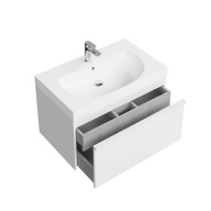 MOD.80.1+1/WHT Тумба MODULA подвесная 80 с ящиком 1+1, белая глянцевая KERAMA MARAZZI