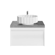 MOD.80.1+1/WHT Тумба MODULA подвесная 80 с ящиком 1+1, белая глянцевая KERAMA MARAZZI
