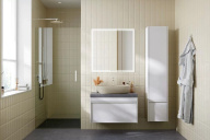 MOD.80.1+1/WHT Тумба MODULA подвесная 80 с ящиком 1+1, белая глянцевая KERAMA MARAZZI