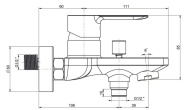 P4CR111B4KM Смеситель SONATA для ванны, хром KERAMA MARAZZI