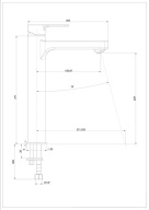 P4CR205LLZNKM Смеситель Sonata/Соната высокий для раковины без донного клапана, хром KERAMA MARAZZI