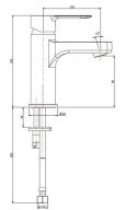 P4CR205ZNKM Смеситель SONATA для раковины без донного клапана, хром KERAMA MARAZZI