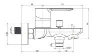 P4YO111B4KM Смеситель SONATA для ванны, матовый черный KERAMA MARAZZI