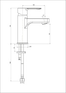 P4YO205ZNKM Смеситель SONATA для раковины без донного клапана, матовый черный KERAMA MARAZZI