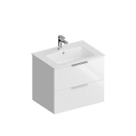 PI.F.65/WHT Тумба Piano Forte/Пиано Форте подвесная 65 см, 2 ящика, белый глянцевый KERAMA MARAZZI
