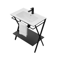 PIA.N.75/BLK Металлическая структура Piano Next/Пиано Некст напольная 75, черная матовая KERAMA MARAZZI