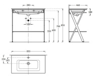 PIA.N.85/BLK Металлическая структура PIANO Next напольная 85, черная матовая KERAMA MARAZZI