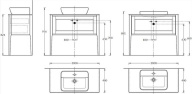 PL.CN.100.1+1/WHT.M Тумба PLAZA Classic NEO напольная 1+1 ящик 100, белая матовая KERAMA MARAZZI