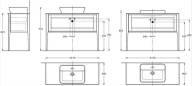 PL.CN.120.1+1/WHT.M Тумба PLAZA Classic NEO напольная 1+1 ящик 120, белая матовая KERAMA MARAZZI