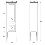 PL.CN.175/WHT.M Пенал PLAZA Classic NEO напольный 175, белый матовый KERAMA MARAZZI