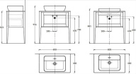 PL.CN.80.1+1/NUT.M Тумба PLAZA Classic NEO напольная 1+1 ящик 80, орех матовый KERAMA MARAZZI