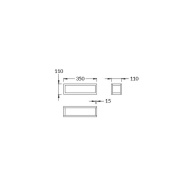 PL.N.sh.35/BLK Полка PLAZA Next металлическая с крышкой 35 черный матовый KERAMA MARAZZI