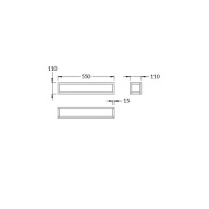 PL.N.sh.55/BLK Полка PLAZA Next металлическая с крышкой 55 черный матовый KERAMA MARAZZI