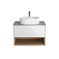 PLB.MN.80.1/WHT Тумба Plaza Modern/Плаза Модерн подвесная 80 белый 1 ящик + полка KERAMA MARAZZI