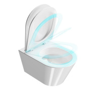 PLMR.seat.02/WHT Сиденье PLAZA Modern/BG Rimless Slim soft close+clip up, белый KERAMA MARAZZI