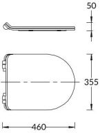 PLMR.seat.02/WHT Сиденье PLAZA Modern/BG Rimless Slim soft close+clip up, белый KERAMA MARAZZI