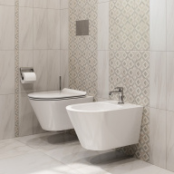 PLMR.wc.02 Унитаз Plaza Modern/Плаза Модерн подвесной безободковый, белый глянцевый KERAMA MARAZZI