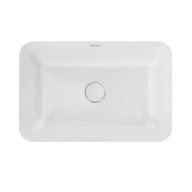 PLR.wb.55q Раковина PLAZA накладная 55, прямоугольная, белая глянцевая KERAMA MARAZZI