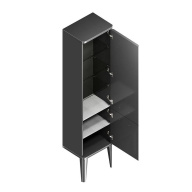 PO.M.150/BLK Пенал POMPEI напольный/подвесной 150, черный глянцевый KERAMA MARAZZI