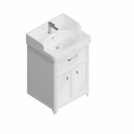 PO.M.60.1/WHT Тумба POMPEI напольная с ящиком и дверцами 60, белая глянцевая KERAMA MARAZZI