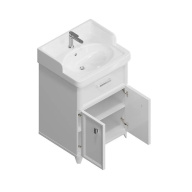 PO.M.60.1/WHT Тумба POMPEI напольная с ящиком и дверцами 60, белая глянцевая KERAMA MARAZZI