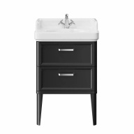 PO.M.60.2/BLK Тумба POMPEI напольная с 2 ящиками 60, черная глянцевая KERAMA MARAZZI