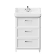 PO.M.60.3/WHT Тумба POMPEI напольная с 3 ящиками 60, белая глянцевая KERAMA MARAZZI
