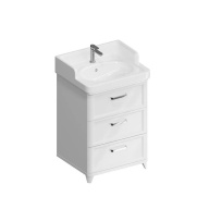 PO.M.60.3/WHT Тумба POMPEI напольная с 3 ящиками 60, белая глянцевая KERAMA MARAZZI